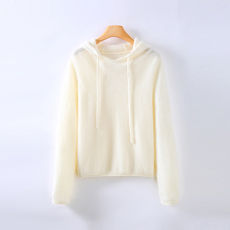 Women's Athena Cashmere Hoodie in Sky Blue | Invictora.com