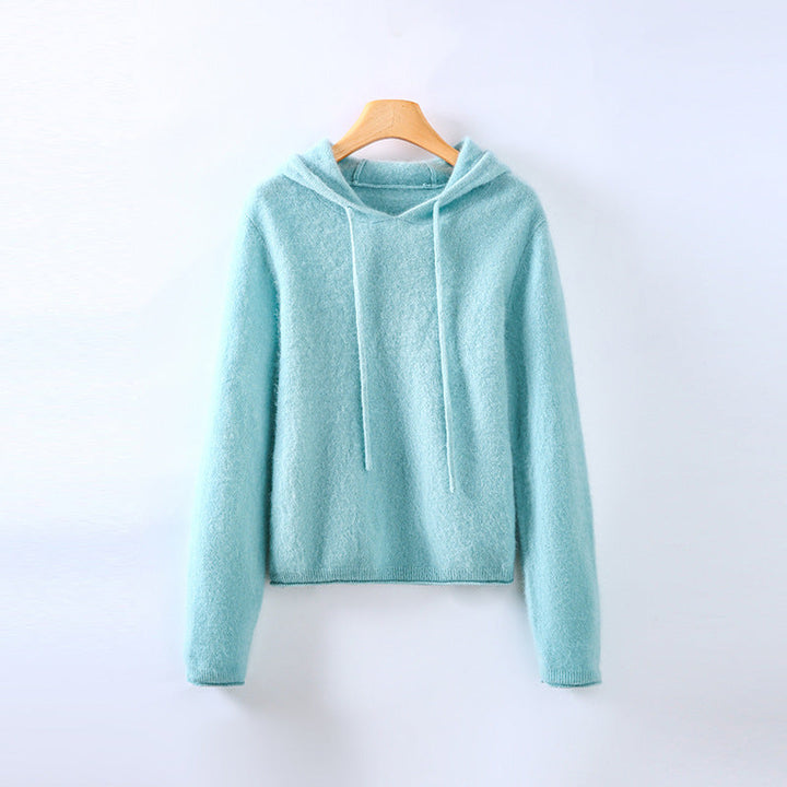 Women's Athena Cashmere Hoodie in Sky Blue | Invictora.com