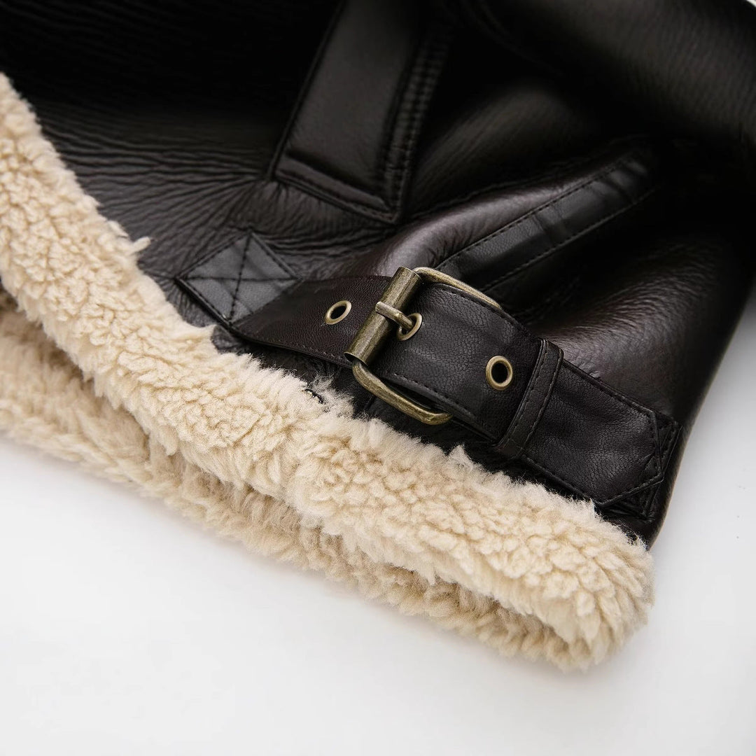 Women's Luna Shearling Trim Jacket | Invictora.com