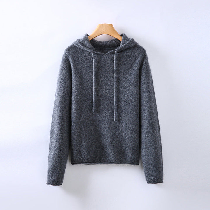 Women's Athena Cashmere Hoodie in Light Green | Invictora.com