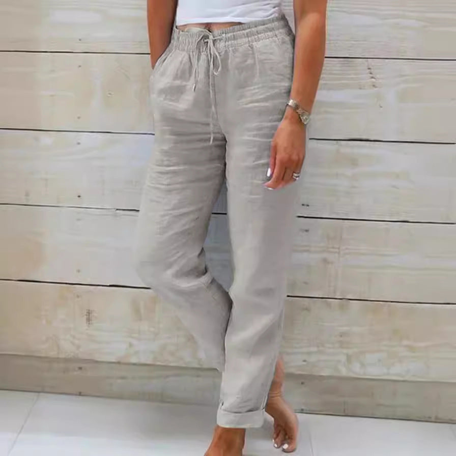 Women's Sylvie Linen Pants product image | Invictora.com