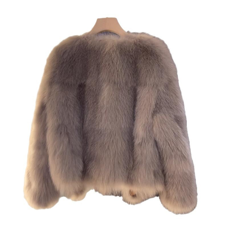 Women's Jacket – Faux Fur Buckle Detail