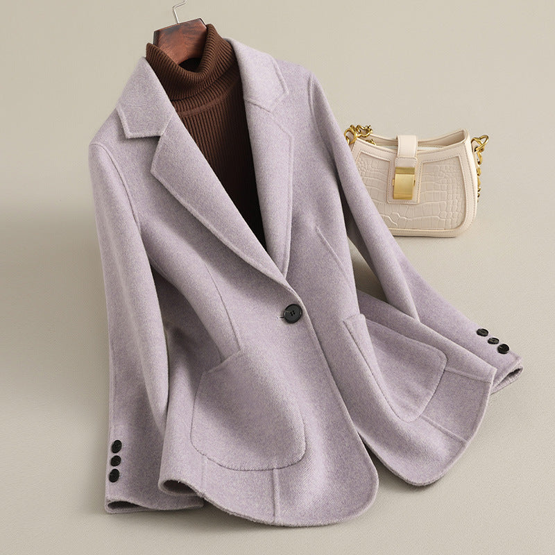 Women's Rennly Wool Blazer Jacket in Ivory White | Invictora.com