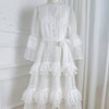 Women's Ruffled V-Neck Crochet Cardigan with Inner Tank Top