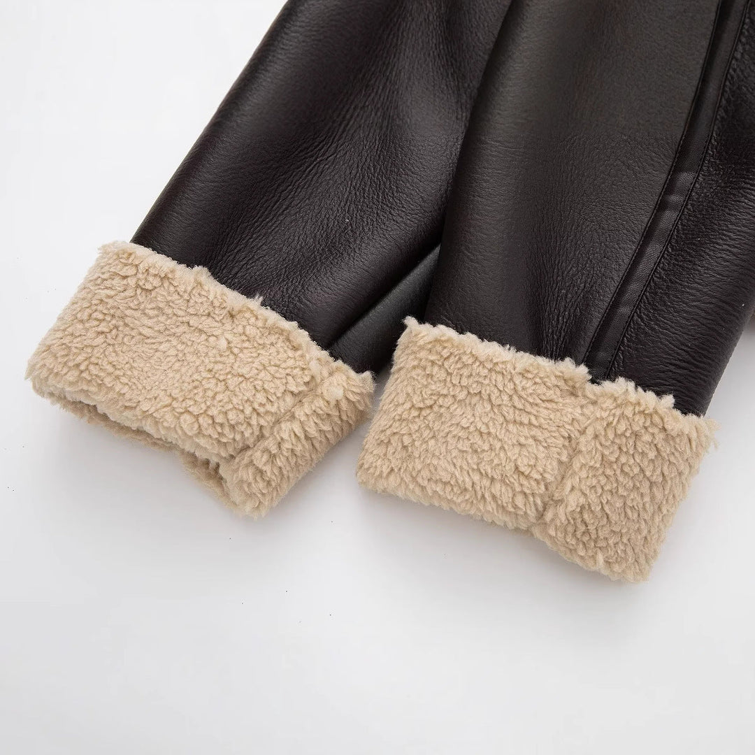 Women's Luna Shearling Trim Jacket | Invictora.com