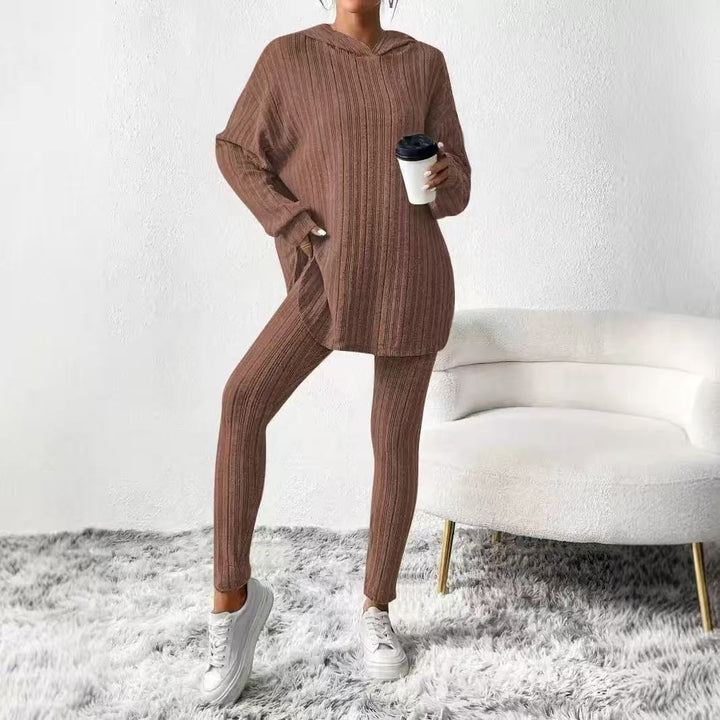 Women's Two-Piece Set – Hooded Two Piece Lounge Set
