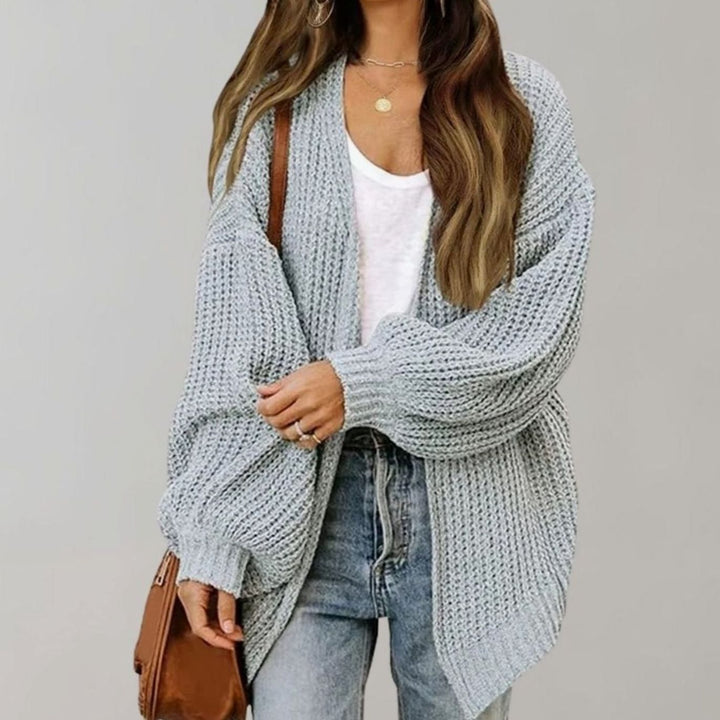 Women's Knit Cardigan – Oversized Open-Front Chunky Knit