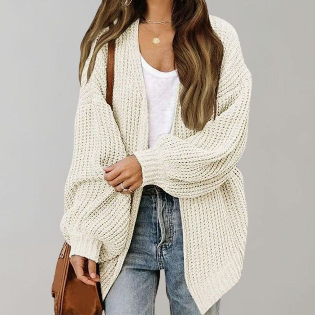 Women's Knit Cardigan – Oversized Open-Front Chunky Knit