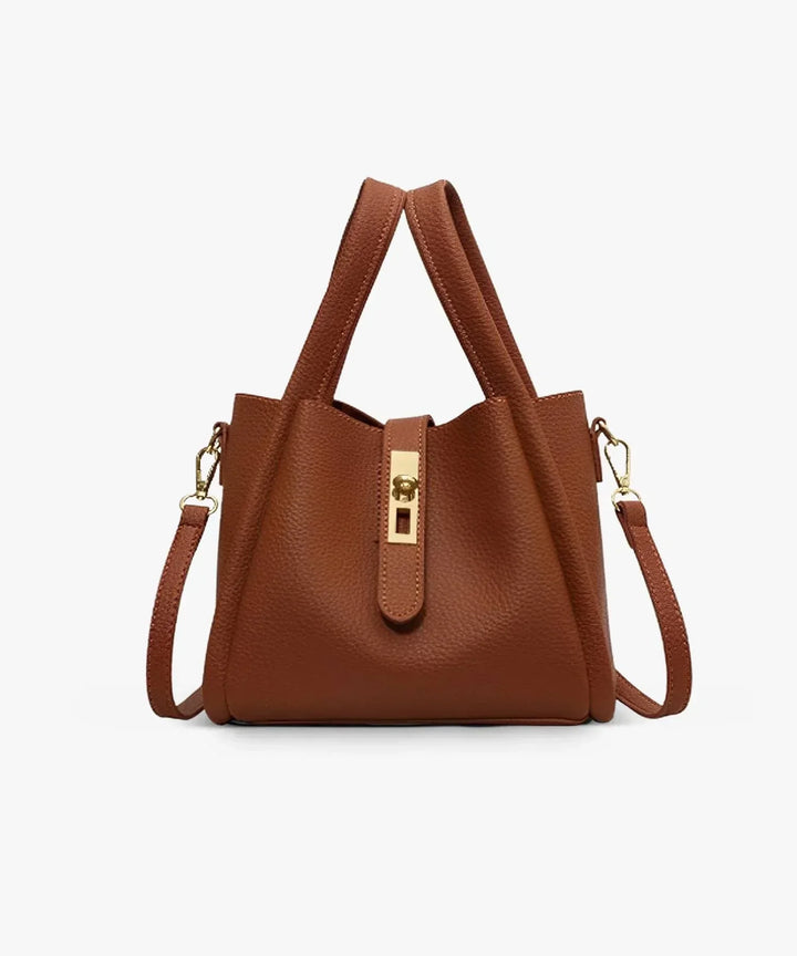 Women's Leather Tote Bag – Everyday Crossbody in Brown | Invictora.com