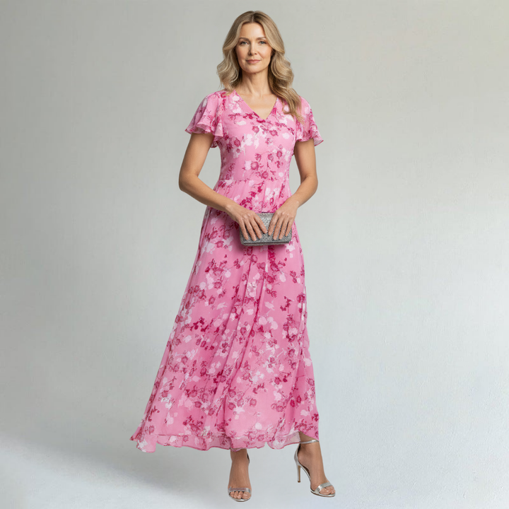 Women's Floral Maxi Dress - Soft Chiffon Feel product image | Invictora.com