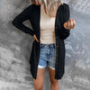 Women's Knit Cardigan – Relaxed Open-Front Snap Button Detail
