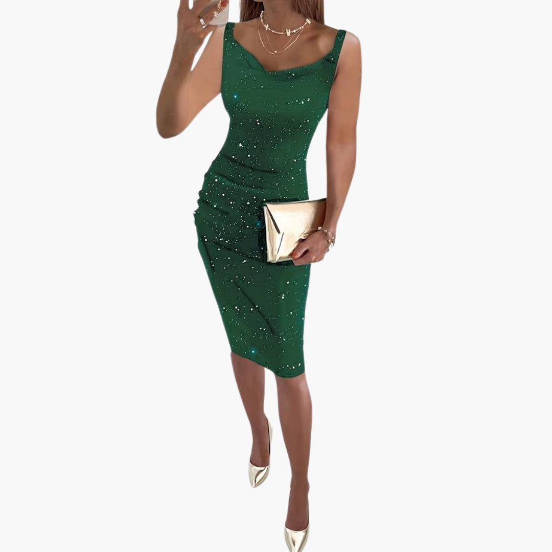 Women's Dress – Sparkly Sleeveless Sequin Christmas Party