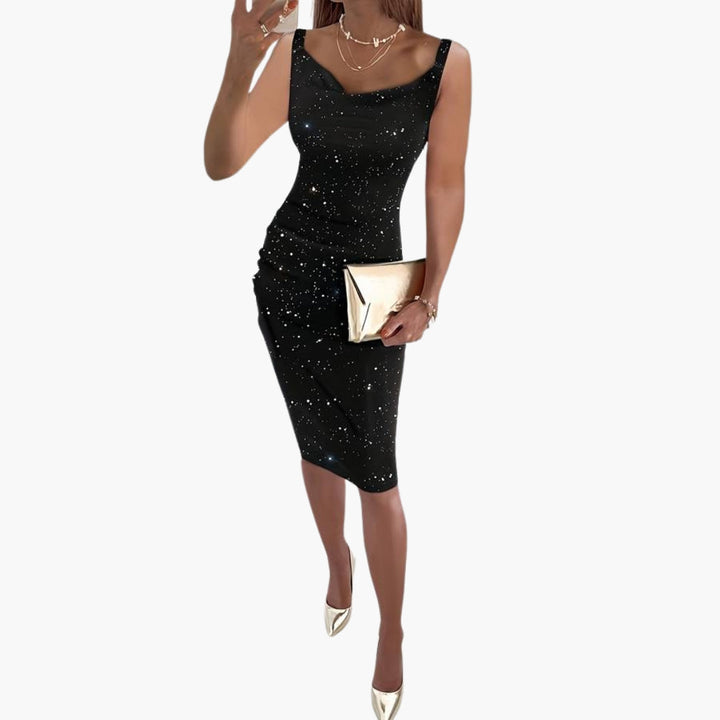 Women's Dress – Sparkly Sleeveless Sequin Christmas Party