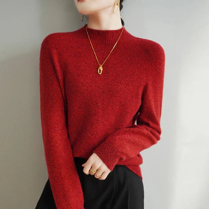 Women's Luna Merino Mock Neck in Cream | Invictora.com