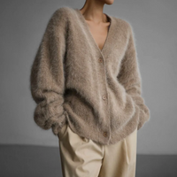 Women's Acrylic Button-Down Cardigan