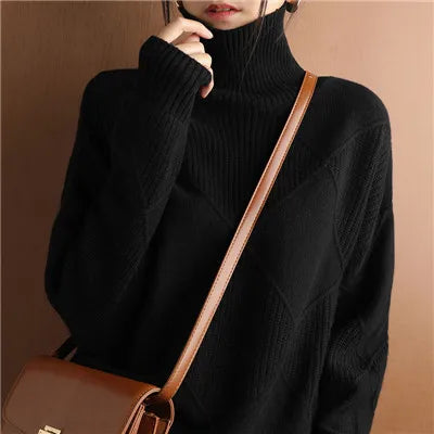 Women's Isla Ribbed Turtleneck in Yellow | Invictora.com