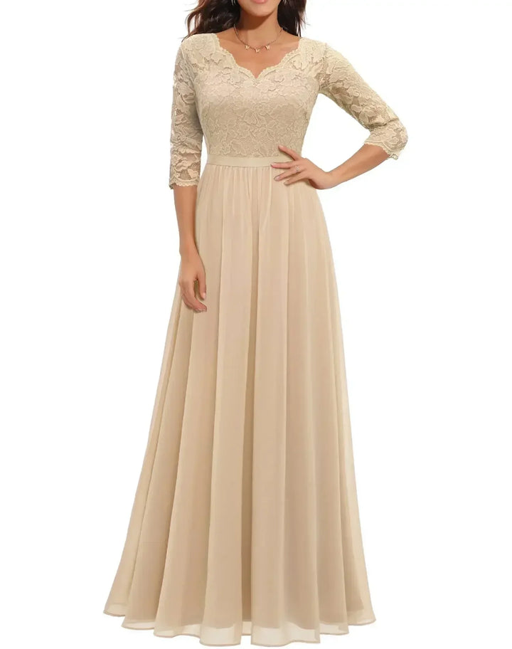 Women's Maxi Dress – Lace Christmas Party