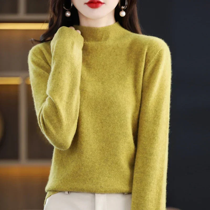 Women's Jumper – Ribbed Mock Neck