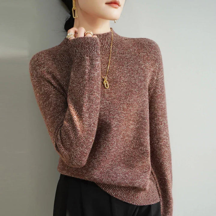 Women's Luna Merino Mock Neck in Cream | Invictora.com