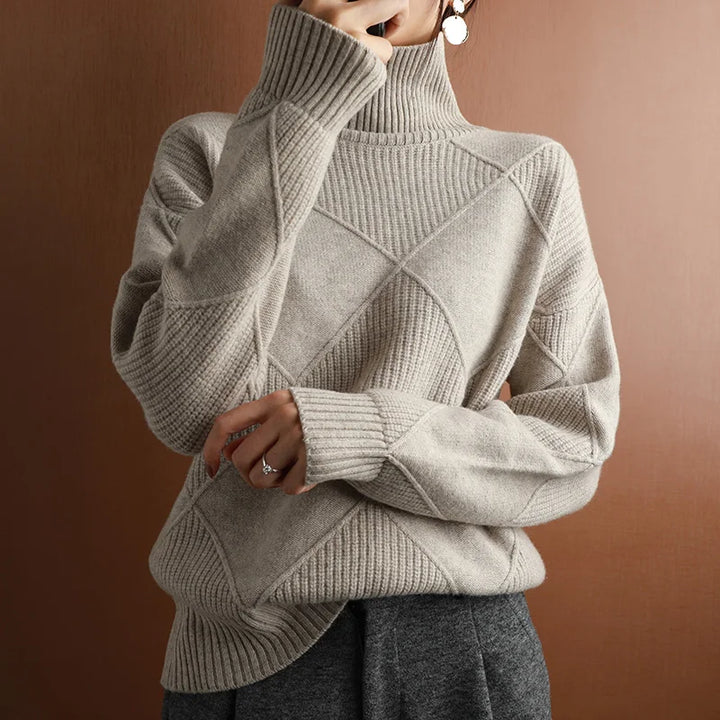 Women's Isla Ribbed Turtleneck | Invictora.com