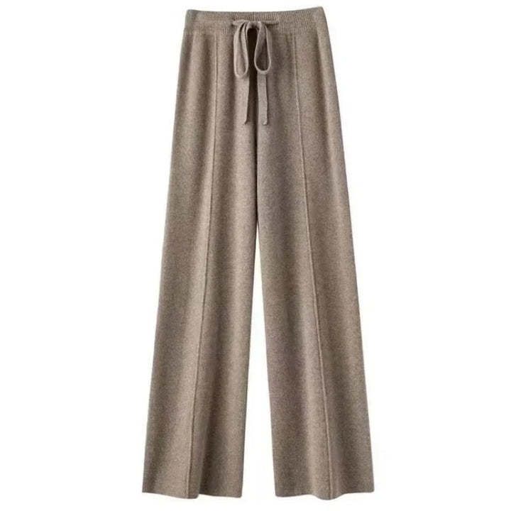 Women's Siena Merino Knit Trousers in Beige | Invictora.com