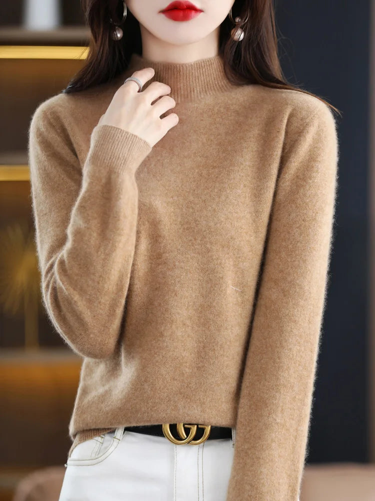 Women's Jumper – Ribbed Mock Neck