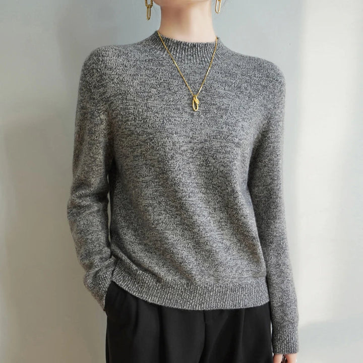 Women's Luna Merino Mock Neck in Cream | Invictora.com