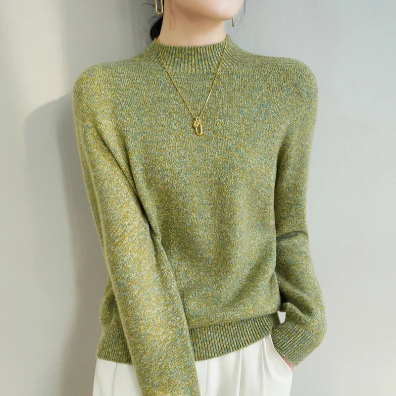 Women's Luna Merino Mock Neck in Cream | Invictora.com