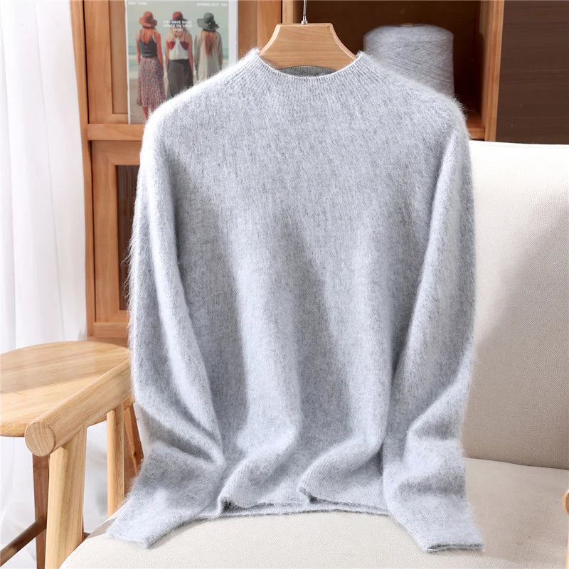 Women's Aurielle Cashmere Soft Knit in Blue | Invictora.com