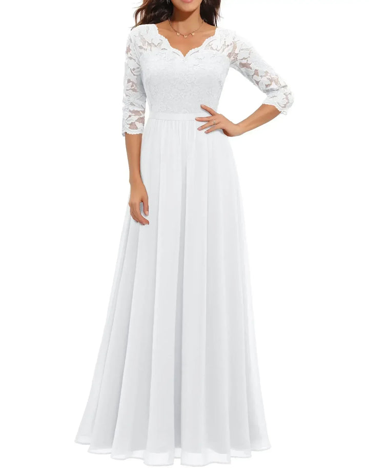 Women's Maxi Dress – Lace Christmas Party
