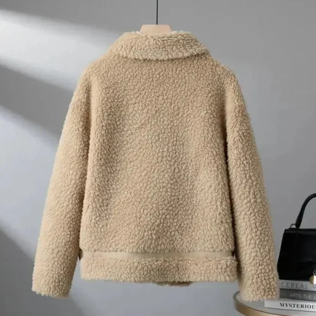 Women's Sofia Fleece Jacket in Camel | Invictora.com