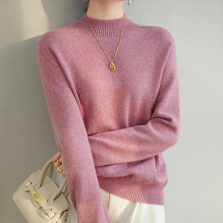 Women's Luna Merino Mock Neck in Cream | Invictora.com