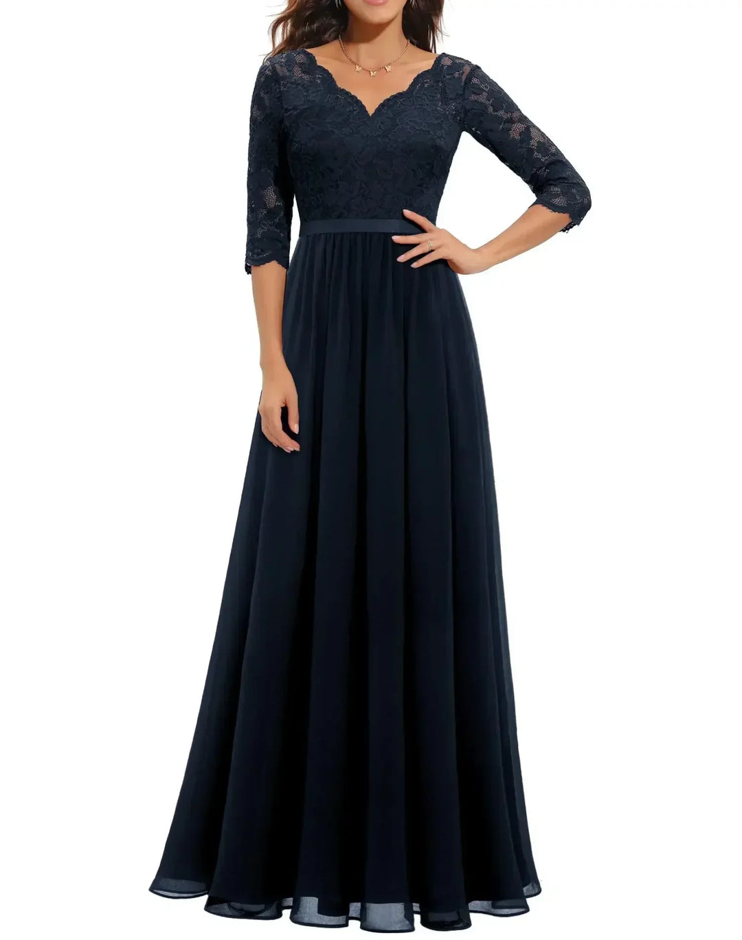 Women's Maxi Dress – Lace Christmas Party
