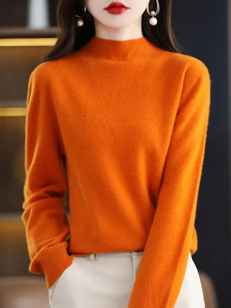 Women's Jumper – Ribbed Mock Neck