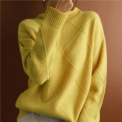 Women's Isla Ribbed Turtleneck in Camel | Invictora.com