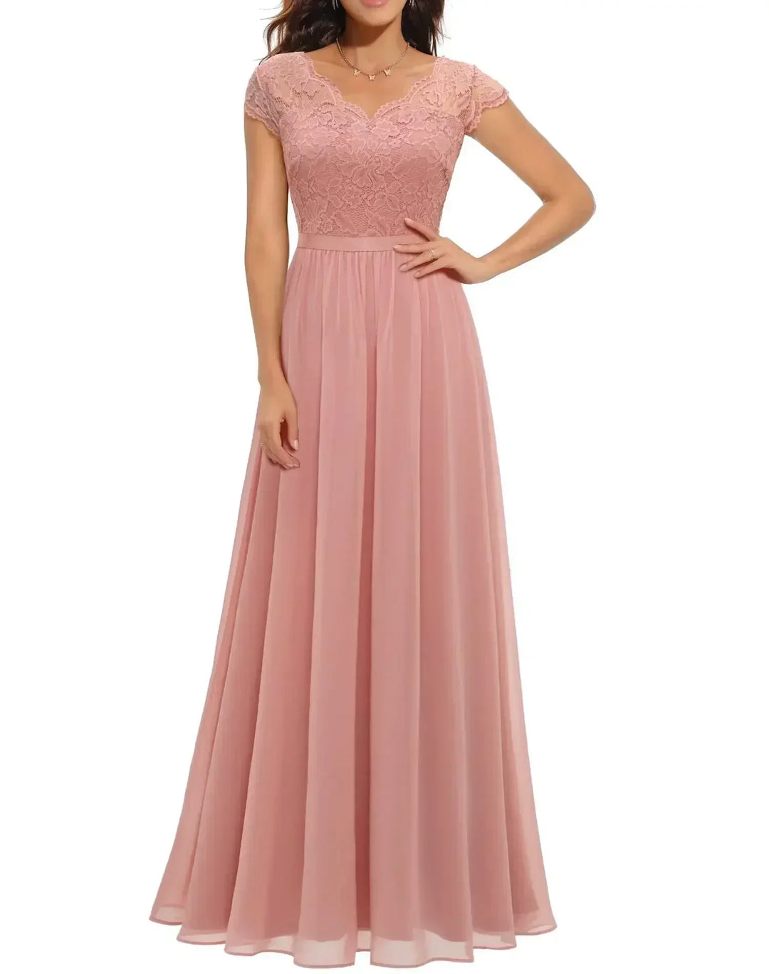 Women's Maxi Dress – Lace Christmas Party