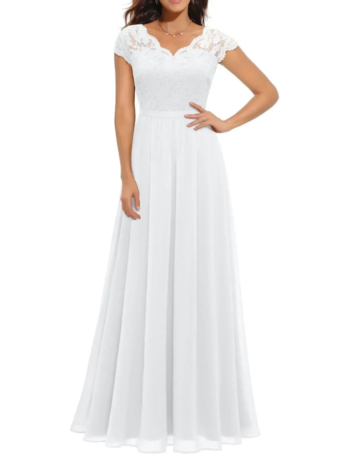 Women's Maxi Dress – Lace Christmas Party