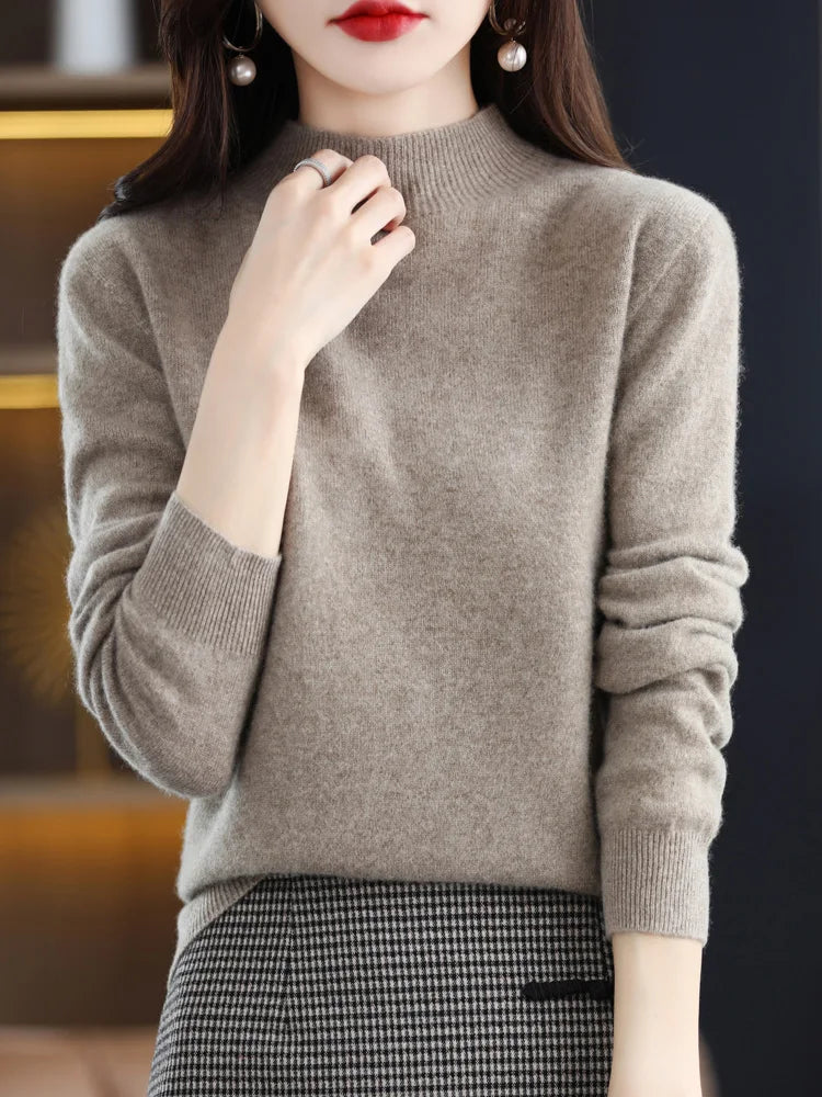 Women's Jumper – Ribbed Mock Neck