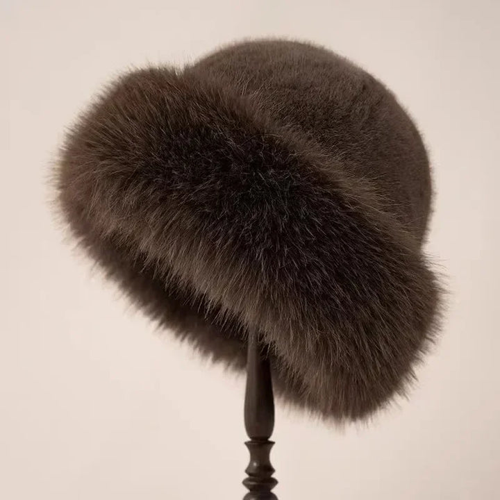 Women's Cortina Faux Fur Hat in Brown | Invictora.com