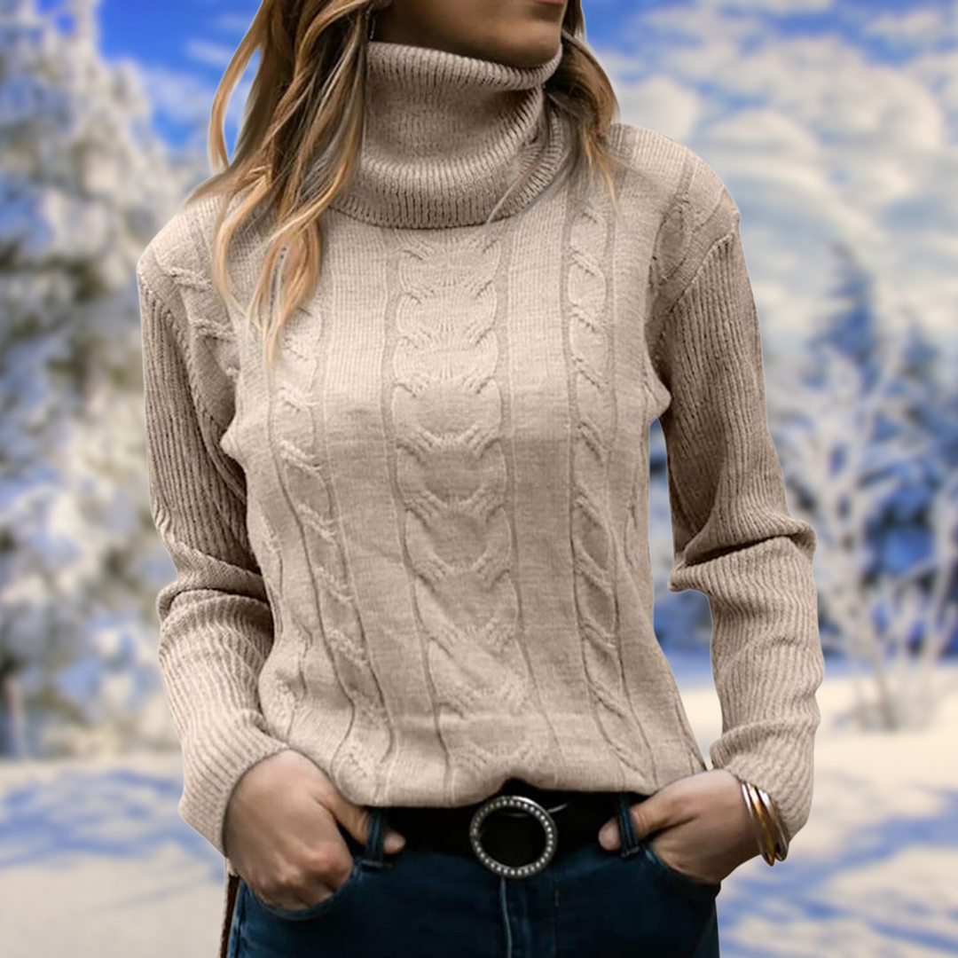 Women's Jumper – Fitted Turtleneck Knit