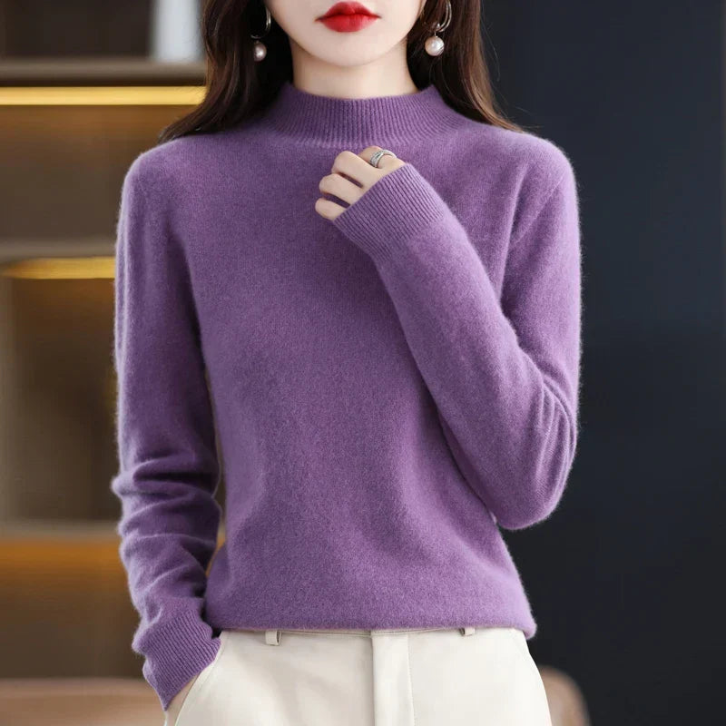 Women's Jumper – Ribbed Mock Neck
