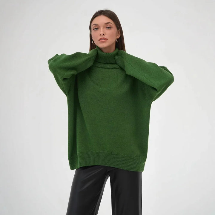 Women's Sienna Soft Turtleneck in Blue | Invictora.com