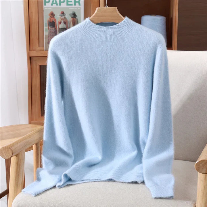 Women's Aurielle Cashmere Soft Knit in Blue | Invictora.com