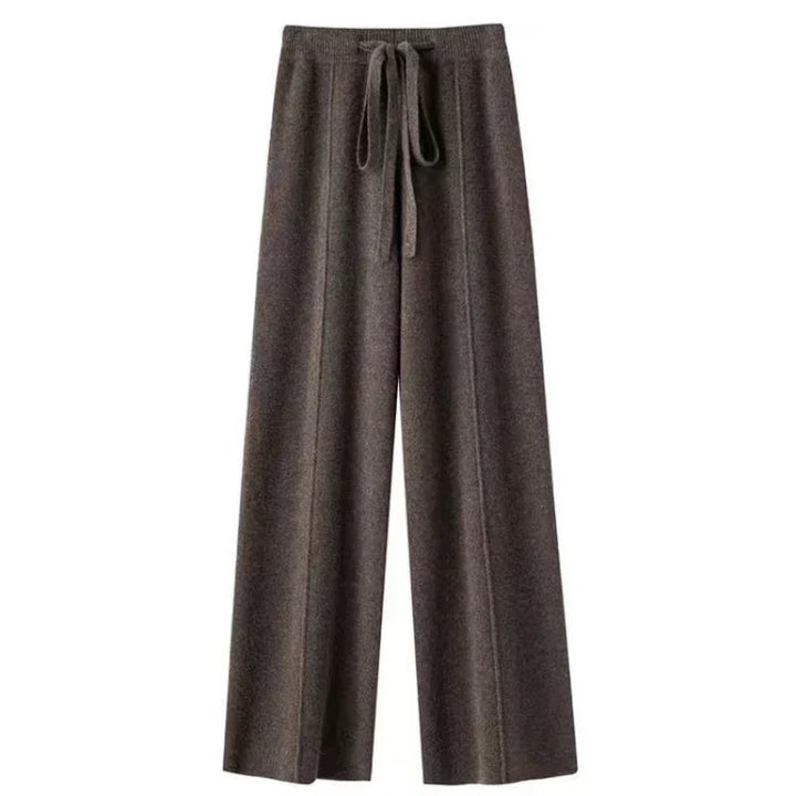 Women's Siena Merino Knit Trousers in Beige | Invictora.com