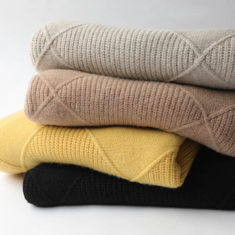 Women's Isla Ribbed Turtleneck in Yellow | Invictora.com