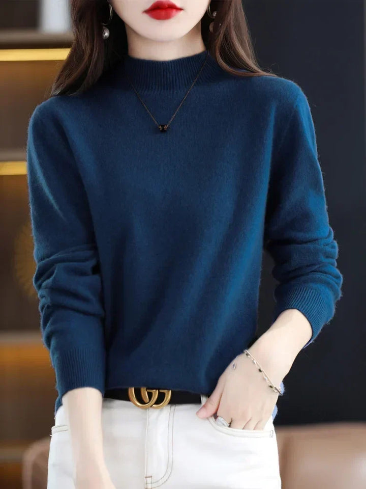 Women's Jumper – Ribbed Mock Neck