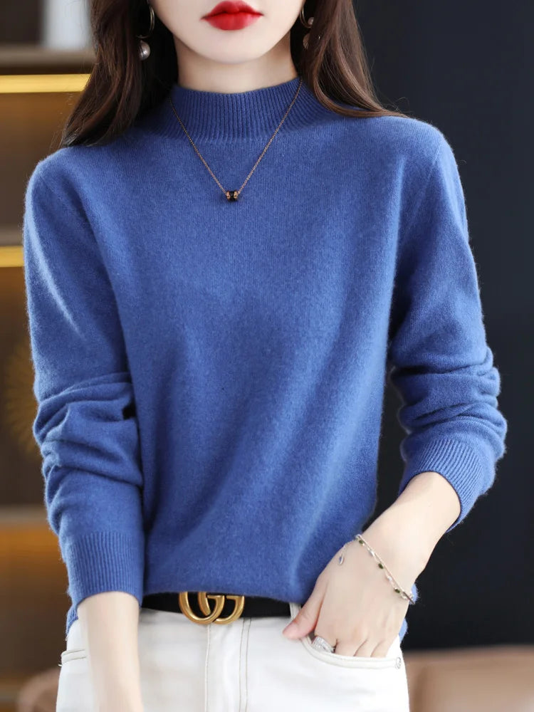 Women's Jumper – Ribbed Mock Neck