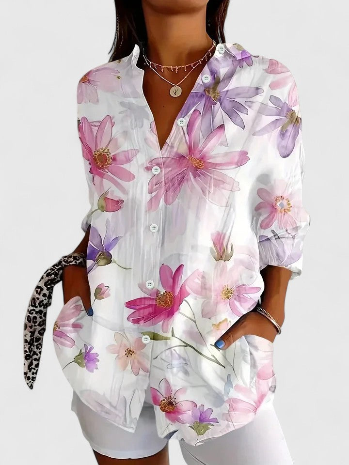 Women's Colourful Print Blouse – Relaxed Fit | Invictora.com