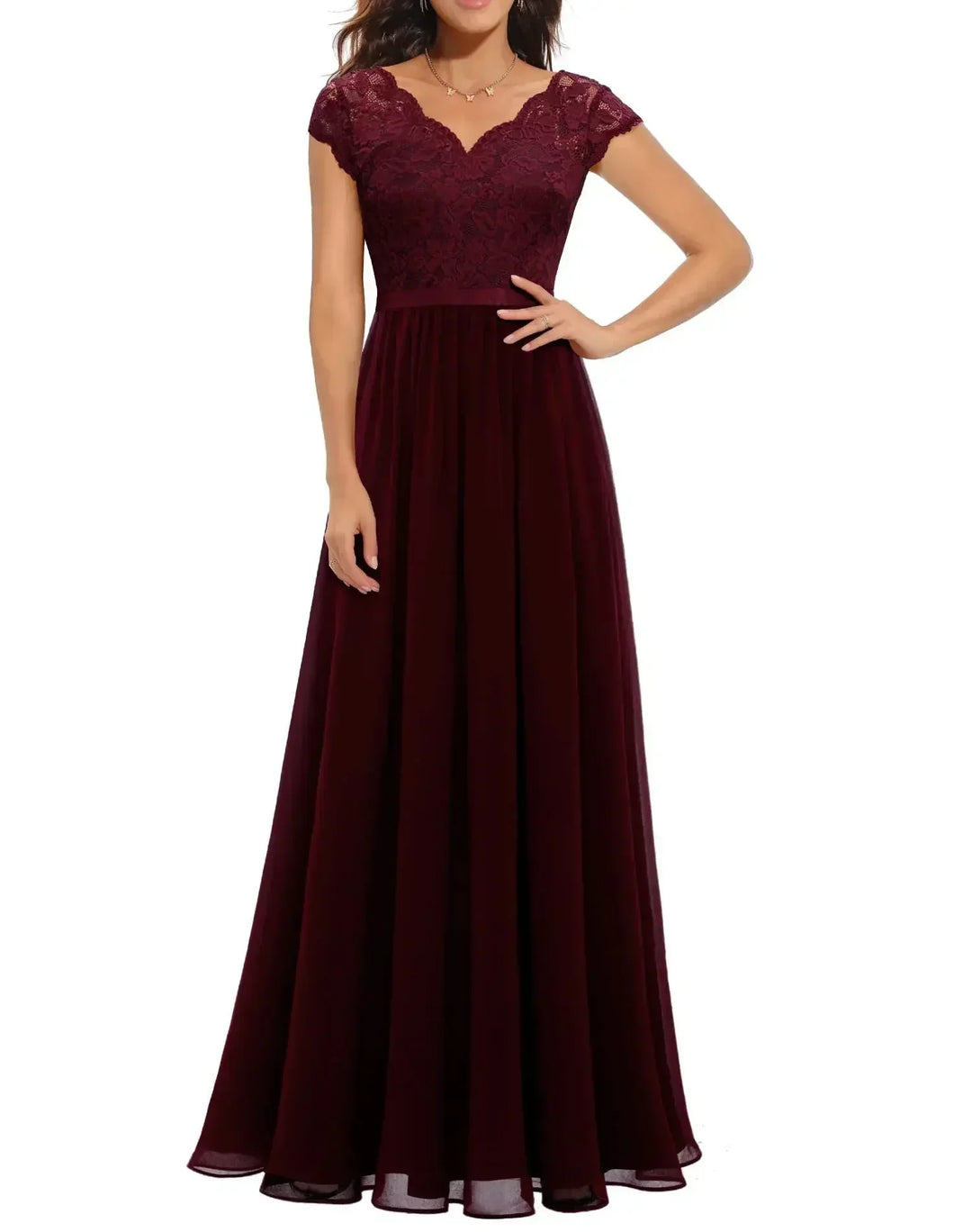 Women's Maxi Dress – Lace Christmas Party
