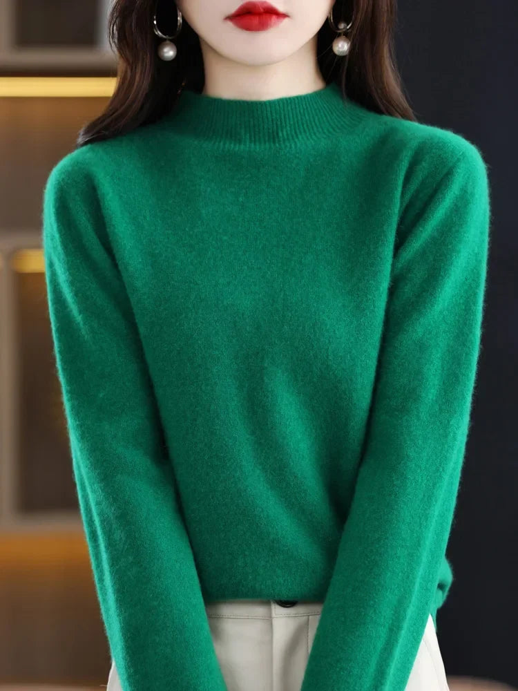 Women's Jumper – Ribbed Mock Neck